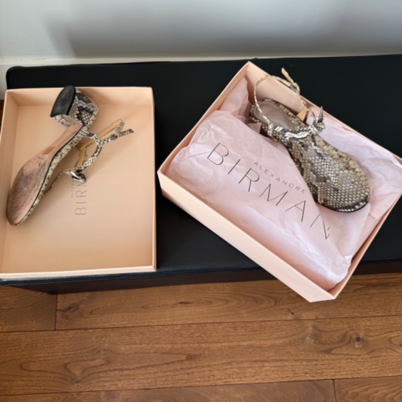 Alexander Birman Clarista T-strap sandal, python print. With box - Picture 9 of 10